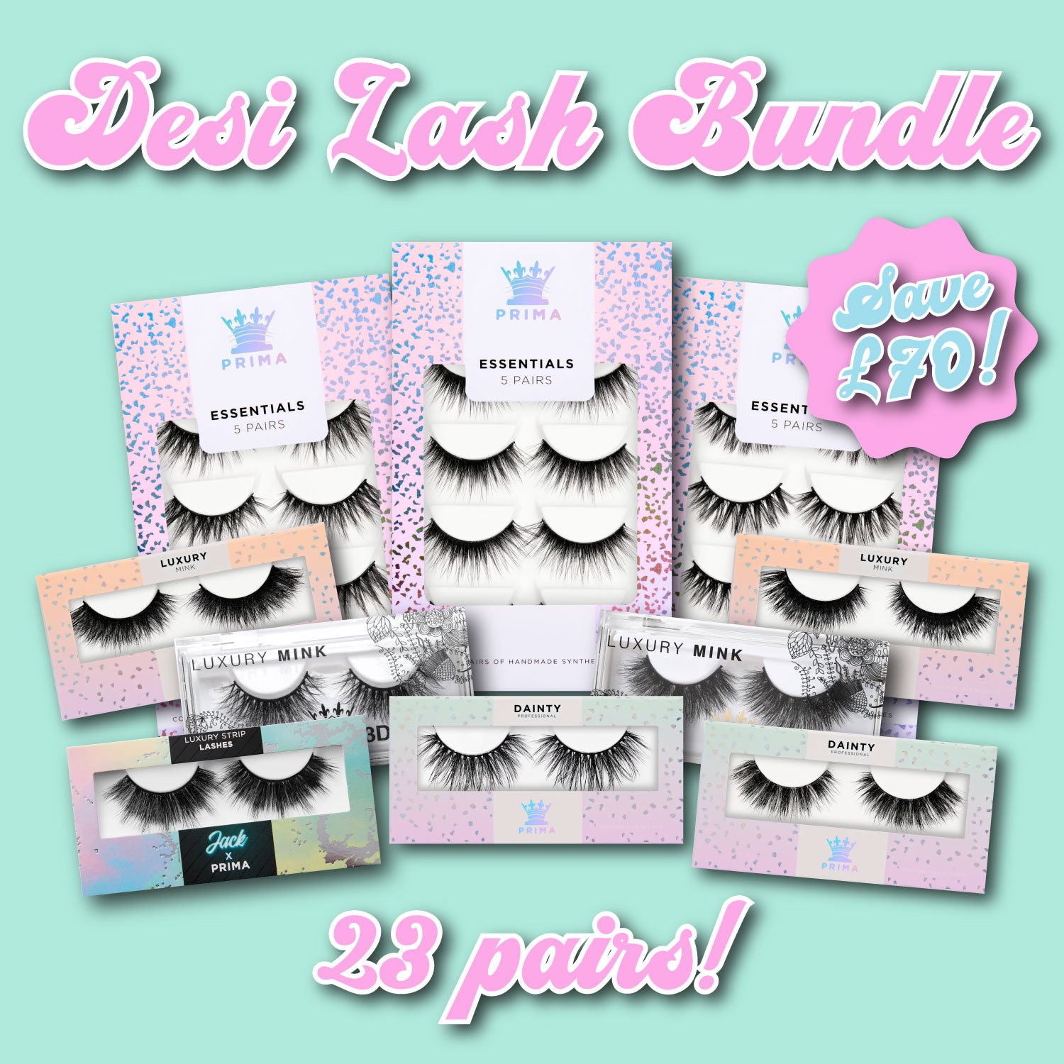 Desi Lash Bundle 23 Pairs (up to £120 Value)